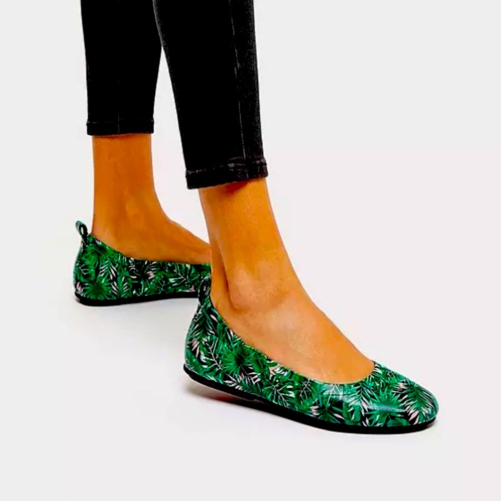 FITFLOP Allegro jungle print soft leather flats